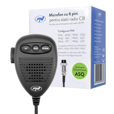 Aproape nou: Microfon cu 6 pini pentru statii radio PNI Escort HP 8000L/8001L/8024/ foto