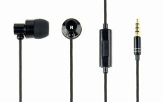 CASTI Gembird, &amp;quot;Paris&amp;quot;, cu fir, intraauriculare, pt smartphone, microfon pe fir, conectare prin Jack 3.5 mm, negru, &amp;quot;MHS-EP-CDG-B&amp;quot;, (timbru verde 0.18 foto