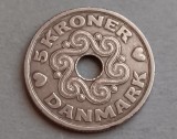 C50 - Moneda foarte veche - Danemarca - 5 coroane - kroner - 1990, Europa