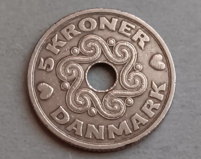 C50 - Moneda foarte veche - Danemarca - 5 coroane - kroner - 1990 foto