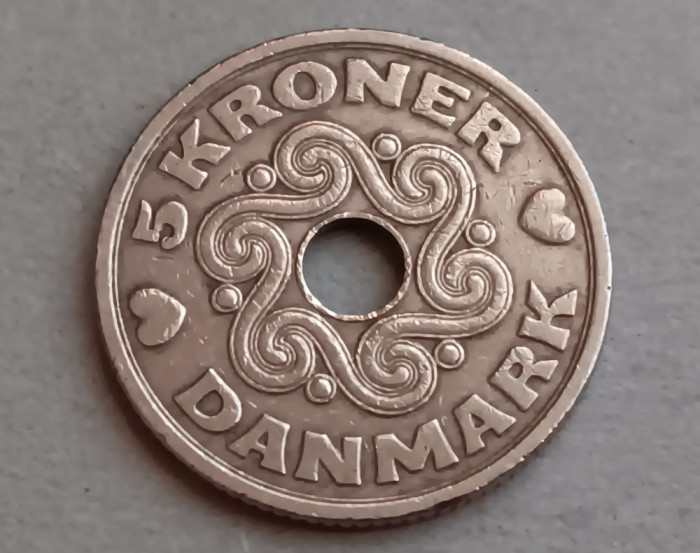 M3 C50 - Moneda foarte veche - Danemarca - 5 coroane - kroner - 1990