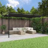 VidaXL Pergola cu acoperiș retractabil, antracit, 395x292x230 cm