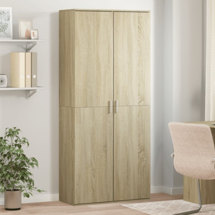 Gossi dulap inalt, stejar sonoma, 80x35x180 cm, lemn prelucrat