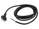 Cablu Electric 2m Negru 3x0,75mm 10A