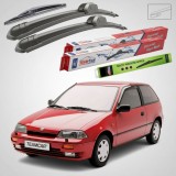 Cumpara ieftin Ștergătoare Suzuki Swift MA 3 Uși 1996-2003 | Set Față și Spate Flat &ndash; TeamCar&reg;