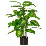 Planta artificiala decorativa cu ghiveci HOMCOM &Phi;17x14,5 cm negru, inaltime planta 95 cm | AOSOM RO