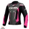 Geaca (jacheta) femei pentru scuter - motocicleta piele Racing Ixon vara model Vortex 3 LS culoare: negru/roz/alb Negru/roz/alb M