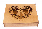 Cumpara ieftin Cutie lemn - Baiat + fata, vopsita 16x12.5x3.5cm | Acrilat WoodBox