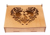 Cumpara ieftin Cutie lemn - Baiat + fata, vopsita 16x12.5x3.5cm | Acrilat WoodBox