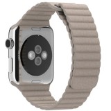 Cumpara ieftin Curea iUni compatibila cu Apple Watch Ultra/SE/8/7/6/5/4/3/2/1, 42mm, Leather Loop, Piele, Kaki