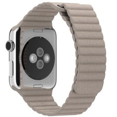Curea iUni compatibila cu Apple Watch Ultra/SE/8/7/6/5/4/3/2/1, 42mm, Leather Loop, Piele, Kaki