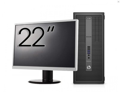 Pachet Calculator Refurbished HP 800 G2 Tower, Intel Core i5-6500 3.20GHz, 16GB DDR4, 256GB SSD + Monitor 22 Inch + Windows 10 Home NewTechnology Medi foto