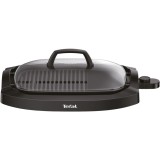 Gratar electric Tefal CB6A0830 Plancha, 2000 W, 2 zone de gatit, suprafata antiaderenta, capac, Negru