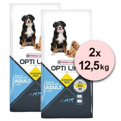 Versele Laga Opti Life Adult Light Medium &amp;amp;amp; Maxi 2 x 12,5kg foto