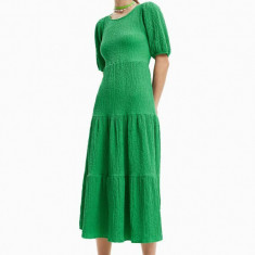 Desigual rochie culoarea verde, midi, evazati