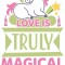 Sticker decorativ, Love Is Truly Magical , Multicolor, 86 cm, 4852ST