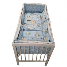 Lenjerie MyKids Baby Teddy Albastru 4+1 Piese 120x60 cm