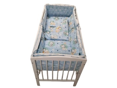 Lenjerie MyKids Baby Teddy Albastru 4+1 Piese 120x60 cm foto