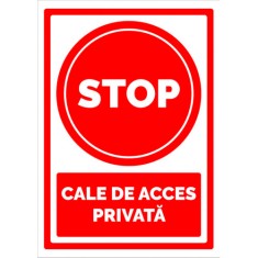Semn stop cale pentru acces privata foto