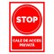 Semn stop cale pentru acces privata