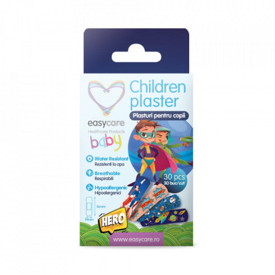 Plasturi pentru copii EASYCARE BABY Hero 30buc/cutie foto
