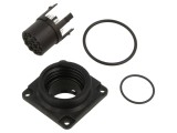 Conector Circular BINDER 250V, 6A, 13 pini, IP65, mamă, lipire