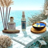 Set Cadou , zBriza Primaverii, , Lumanare Handmade Marea E i Plaja, Momente Azure Breeze 50 ml Amigo Fresh Azure Breeze 70 ml
