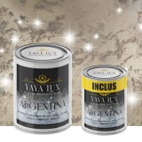 Vopsea Decorativă de Lux Argentina &ndash; Bej Antichizat | Pachet 3L (2L + 1L), Efect 3D Stelat-Toro Decor, YaYa Color