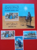 IORDANIA, CHRISTMAS - COLIȚĂ + SERIE COMPLETĂ MNH