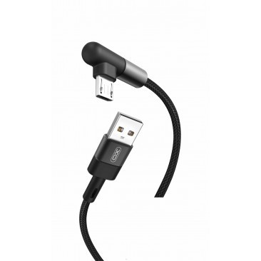 CABLU DE DATE SI INCARCARE XO-NB152, USB LA MICRO USB 2,4A, 1M, NEGRU BLISTER foto