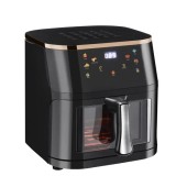 Friteuza cu Aer Cald Ideallstore 10L, 2400W, Ecran Tactil, Negru, Cos Inox, Airfryer