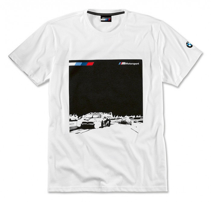 Tricou Barbati Oe Bmw M Motorsport Lifestyle Alb / Negru Marimea L 80142461098