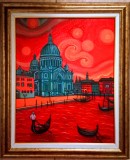 VENETIA ,tablou modern pictat manual, dimensiune panza 50X40 cm