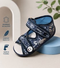 Sandalute pentru baietei din blugi - Super Boy2 (Marime Disponibila: Marimea 21)