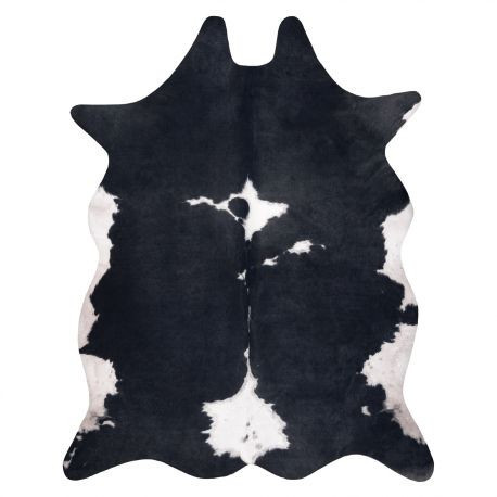 Covor Artificial Cowhide, Vaca G5070-3 negru alb din piele, 100x150 cm