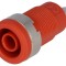 Conector banană 4mm soclu 36A 1kV roşie nichelat izolaţie