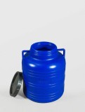 Bidon 60 litri, cu capac prin infiletare si manere, Sterk, Plastic Albastru