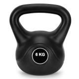 Kettlebell 6 kg, bitum cu invelis rezistent ABS, 24x21 cm, negru Household NewTrend