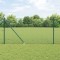 Gard din S&acirc;rmă Sudată cu 7 Posturi cu V&acirc;rf Verde 1.2x10 m Oțel