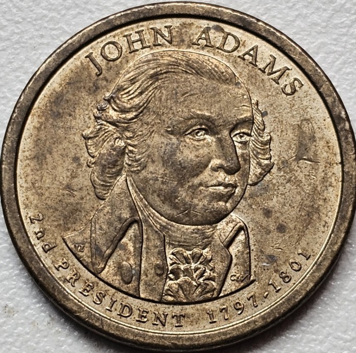 1 Dollar 2007 USA, John Adams - 2nd President - 1797-1801, km#402