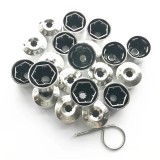 Cumpara ieftin Set 20 capace prezoane pe 17 + cheie de scos capacele, argintii