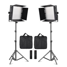 Kit 2 panouri LED profesionale 660PRO, Bi color, trepiezi 200 cm inclusi, 2x telecomanda, 2x geanta transport, intensitate culori reglabila