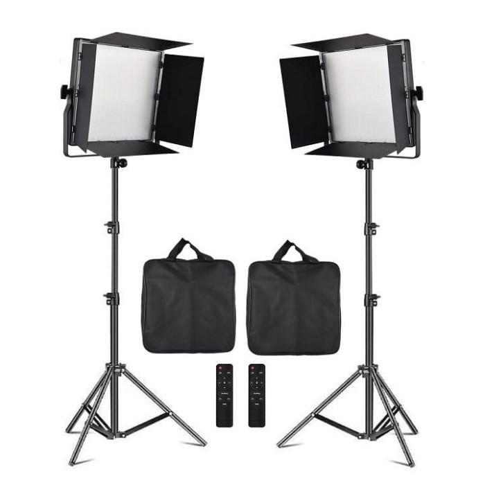 Kit 2 panouri LED profesionale 660PRO, Bi color, trepiezi 200 cm inclusi, 2x telecomanda, 2x geanta transport, intensitate culori reglabila