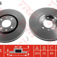 Disc frana CITROEN XANTIA (X1) (1993 - 1998) TRW DF2796