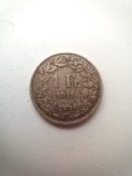 Moneda 1 Franc 1911 Elvetia Argint