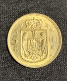 Moneda 5 lei 1930 semn monetărie Paris