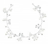 Bentita eleganta cu perle pentru par, elastica, plastic, 50 x 6 cm, argintiu, Pro Cart