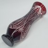 Vaza romaneasca cristal rosu rubin, veche, vintage