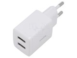 Alimentator plug-in 5V 10,5W USB alb BASEUS