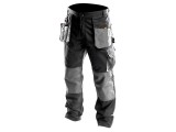 Pantaloni de lucru gri-neagră HD cu buzunar pentru genunchiere - XL